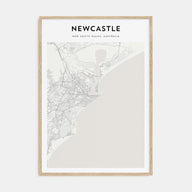 Newcastle, Australia Map Portrait Poster