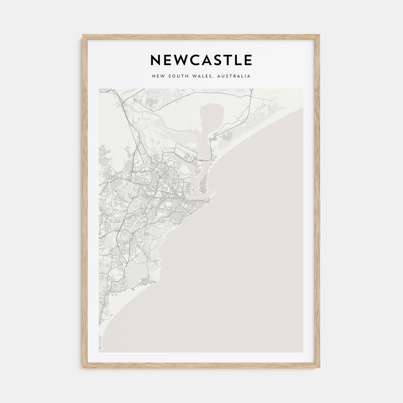 Newcastle, Australia Map Portrait Poster