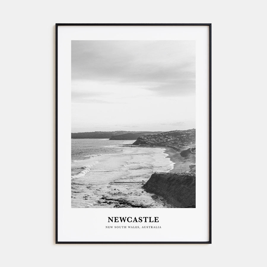 Newcastle, Australia Portrait B&W Poster