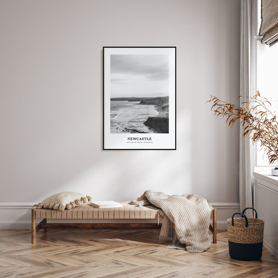 Newcastle, Australia Portrait B&W Poster