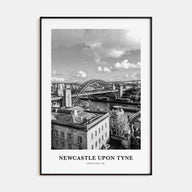 Newcastle upon Tyne Portrait B&W Poster