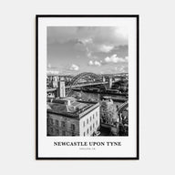 Newcastle upon Tyne Portrait B&W Poster