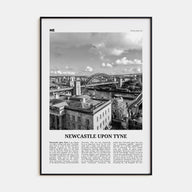 Newcastle upon Tyne Travel B&W Poster