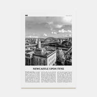 Newcastle upon Tyne Travel B&W Poster