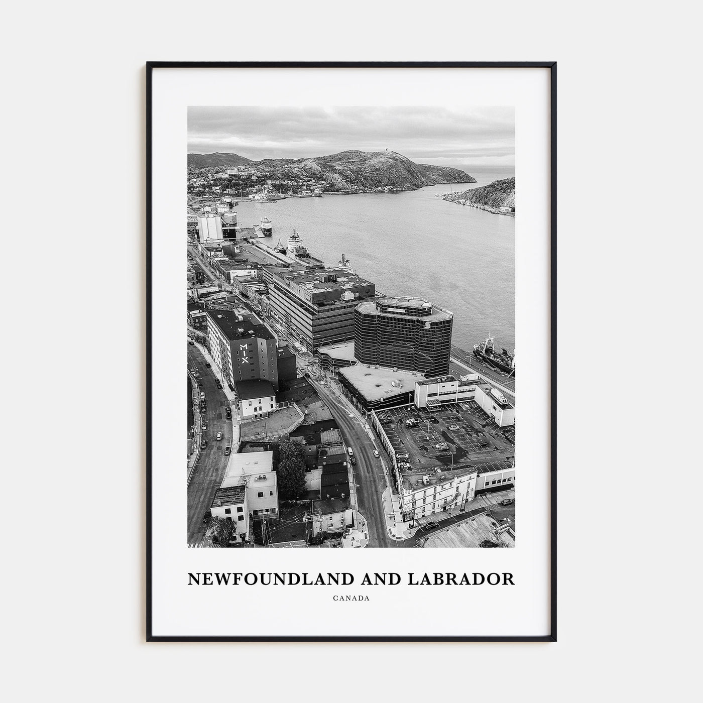 Newfoundland and Labrador Portrait B&W Poster