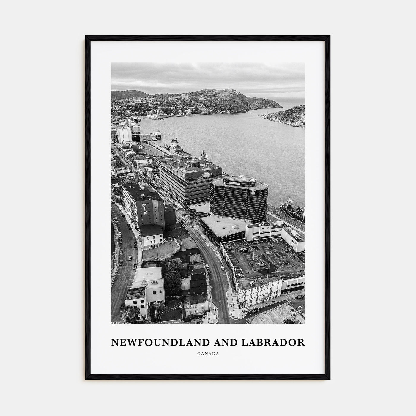 Newfoundland and Labrador Portrait B&W Poster