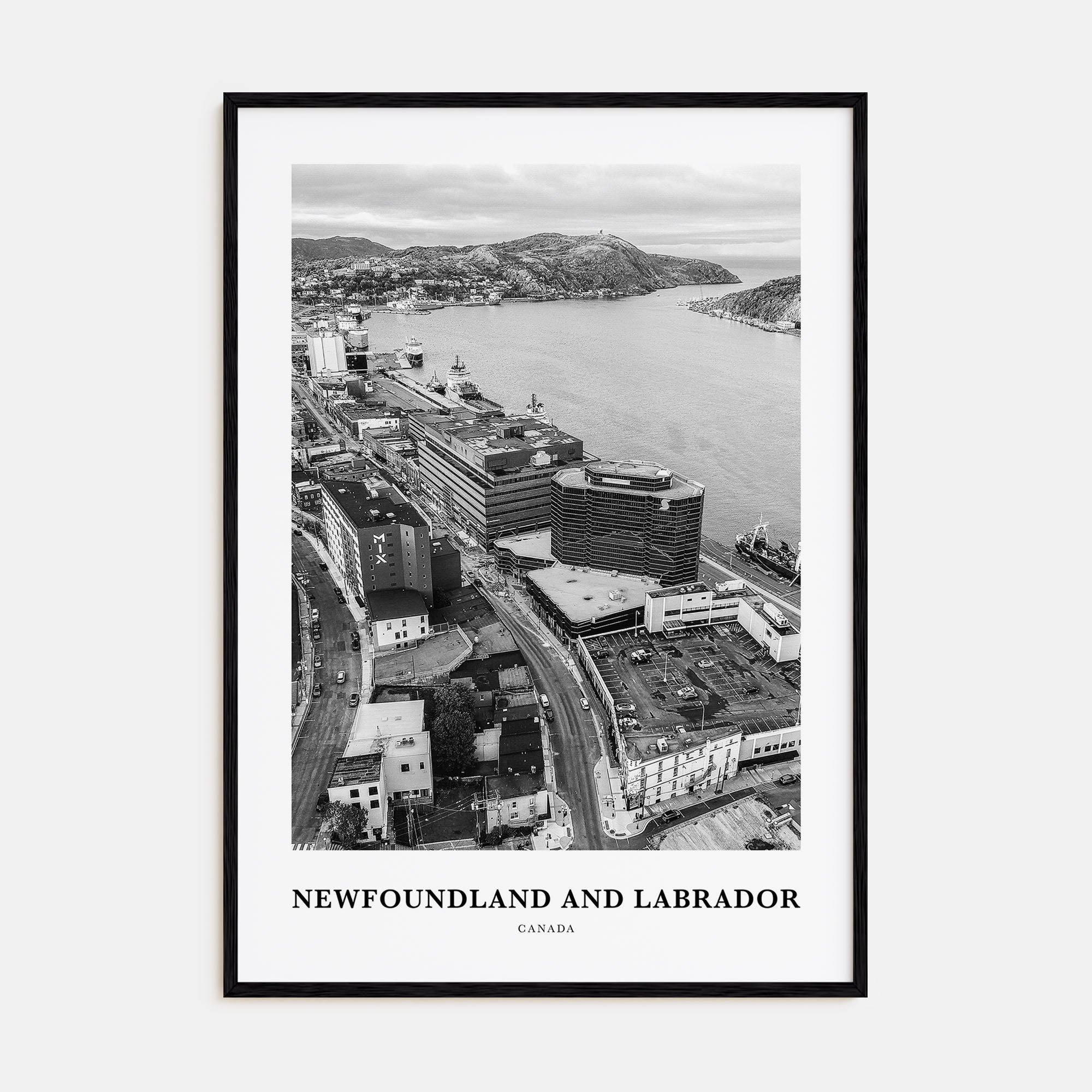 Newfoundland and Labrador Portrait B&W Poster