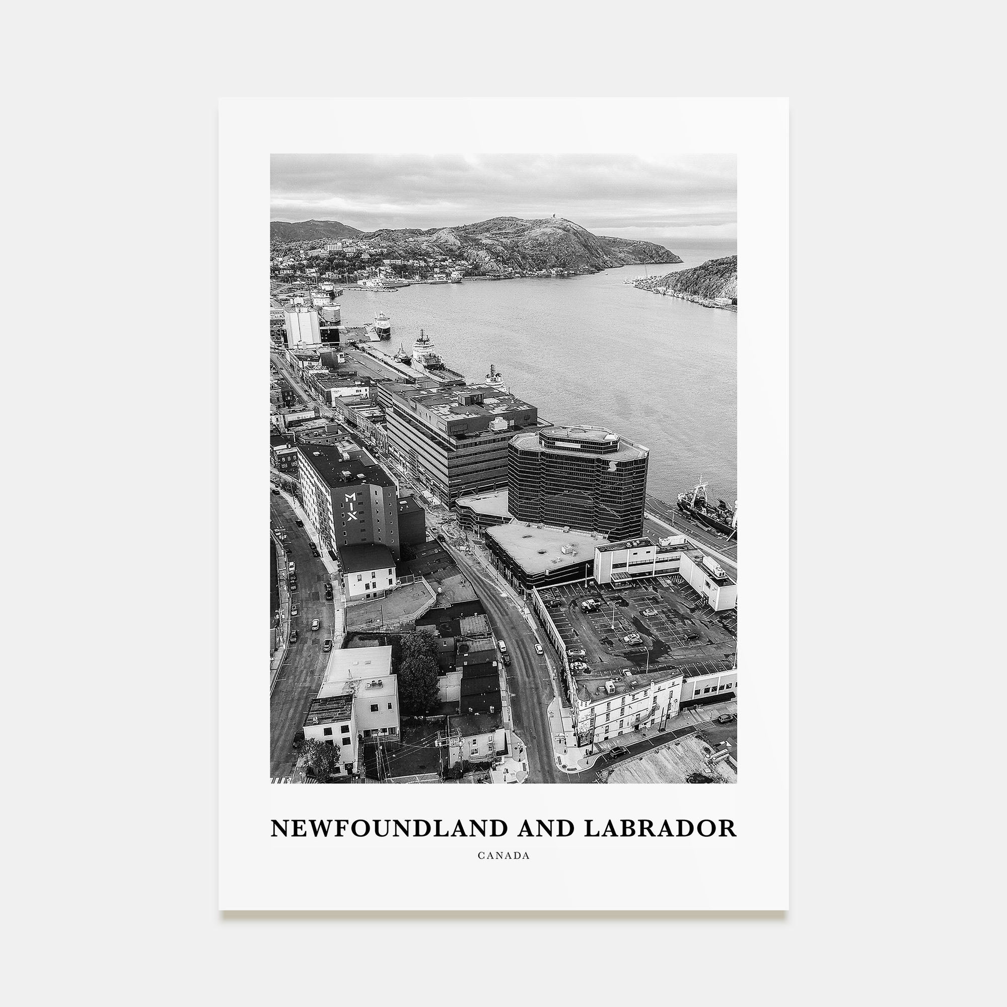 Newfoundland and Labrador Portrait B&W Poster