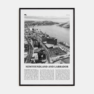 Newfoundland and Labrador Travel B&W Poster