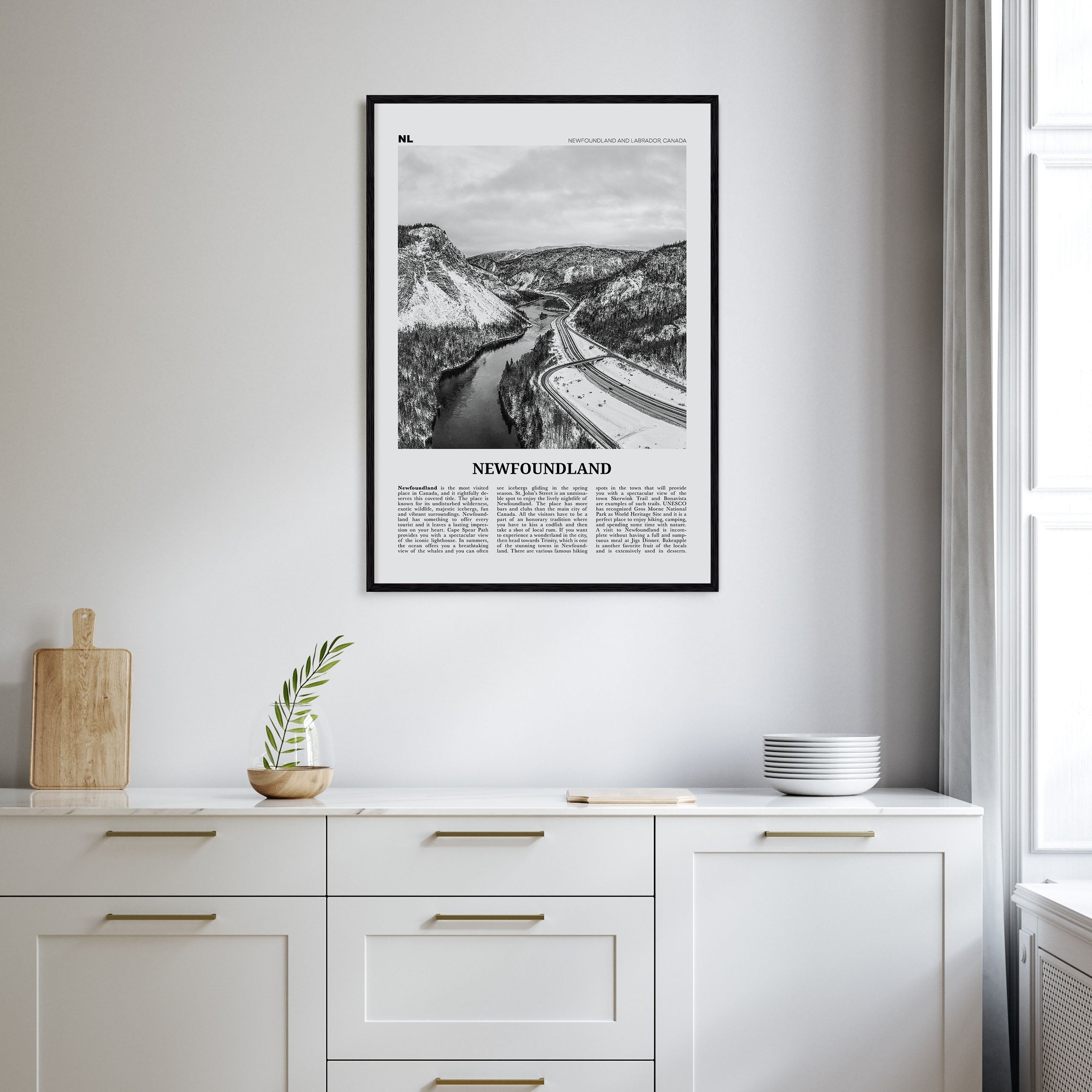 Newfoundland Travel B&W Poster