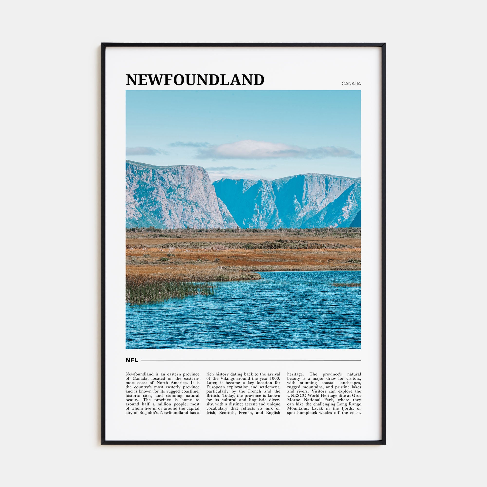 Newfoundland Travel Color Poster