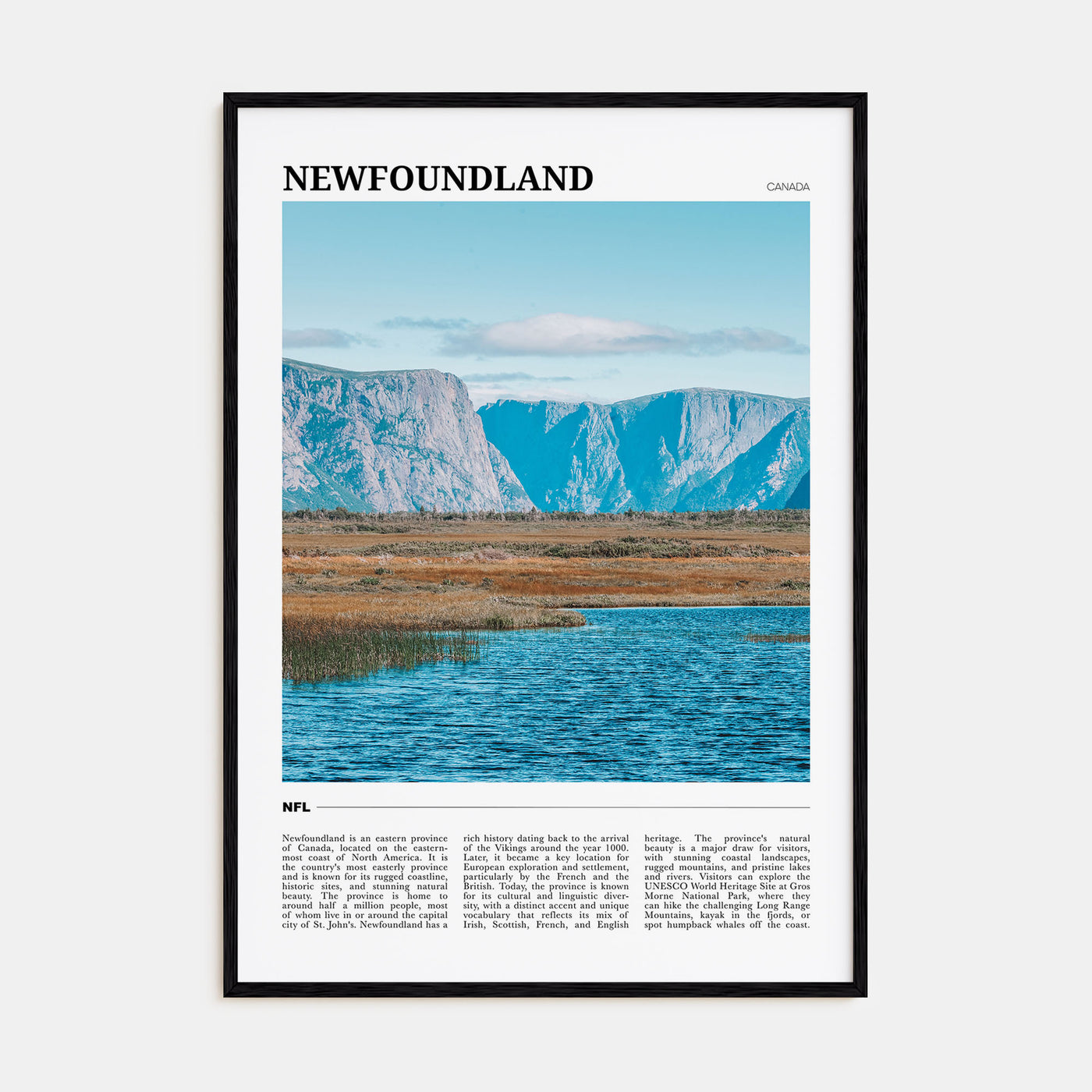 Newfoundland Travel Color Poster