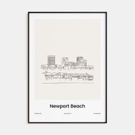 Newport Beach Drawn Poster