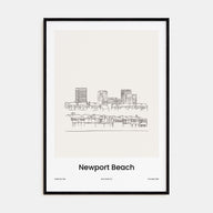 Newport Beach Drawn Poster