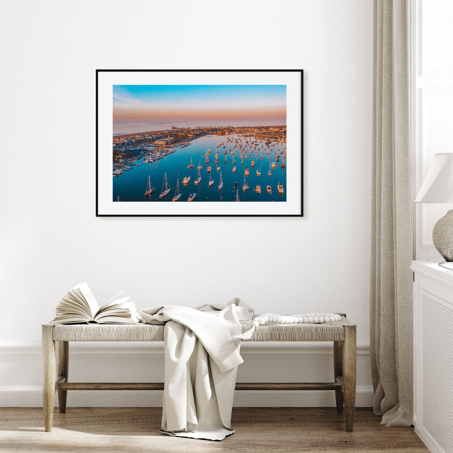 Newport Beach Landscape Color Poster