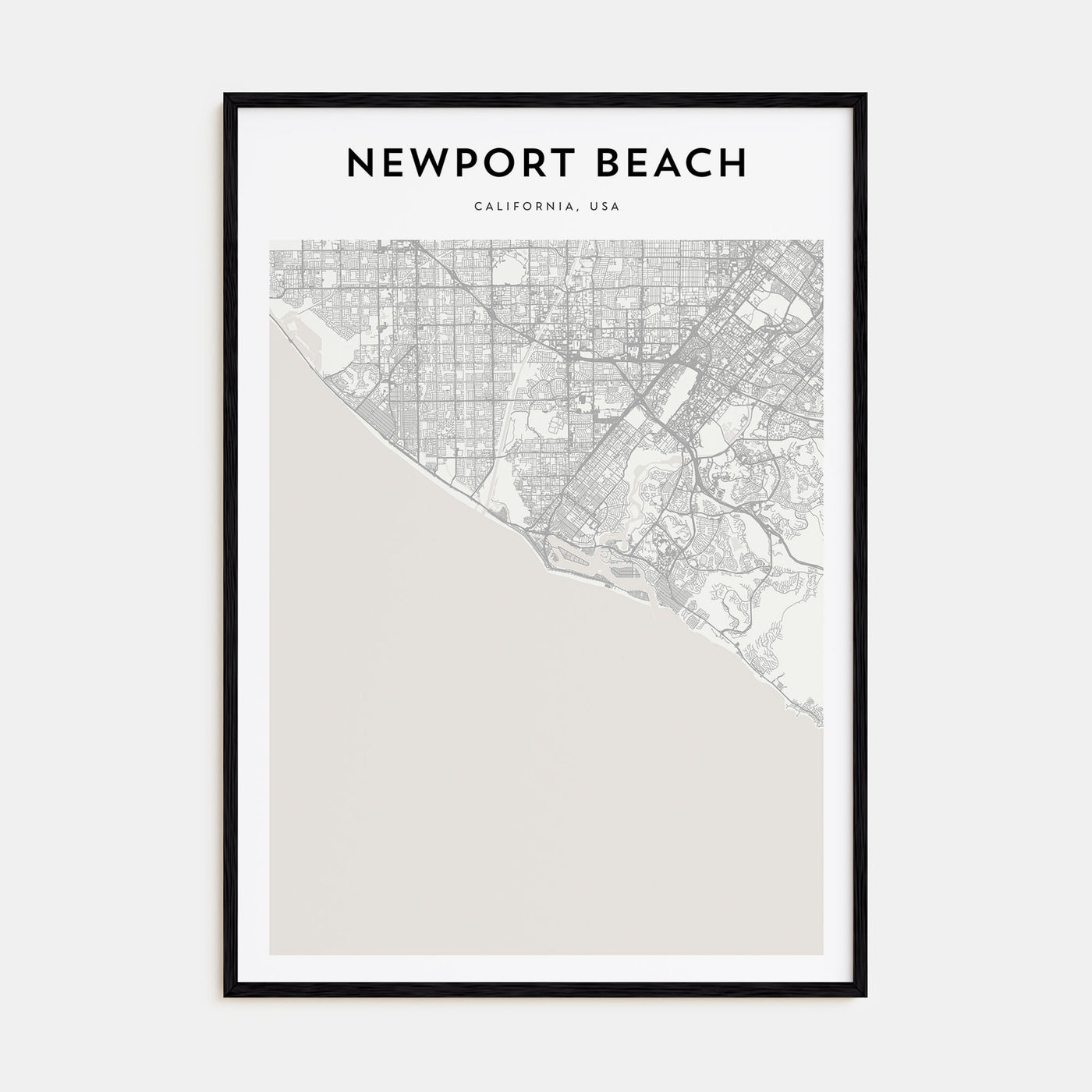 Newport Beach Map Portrait Poster