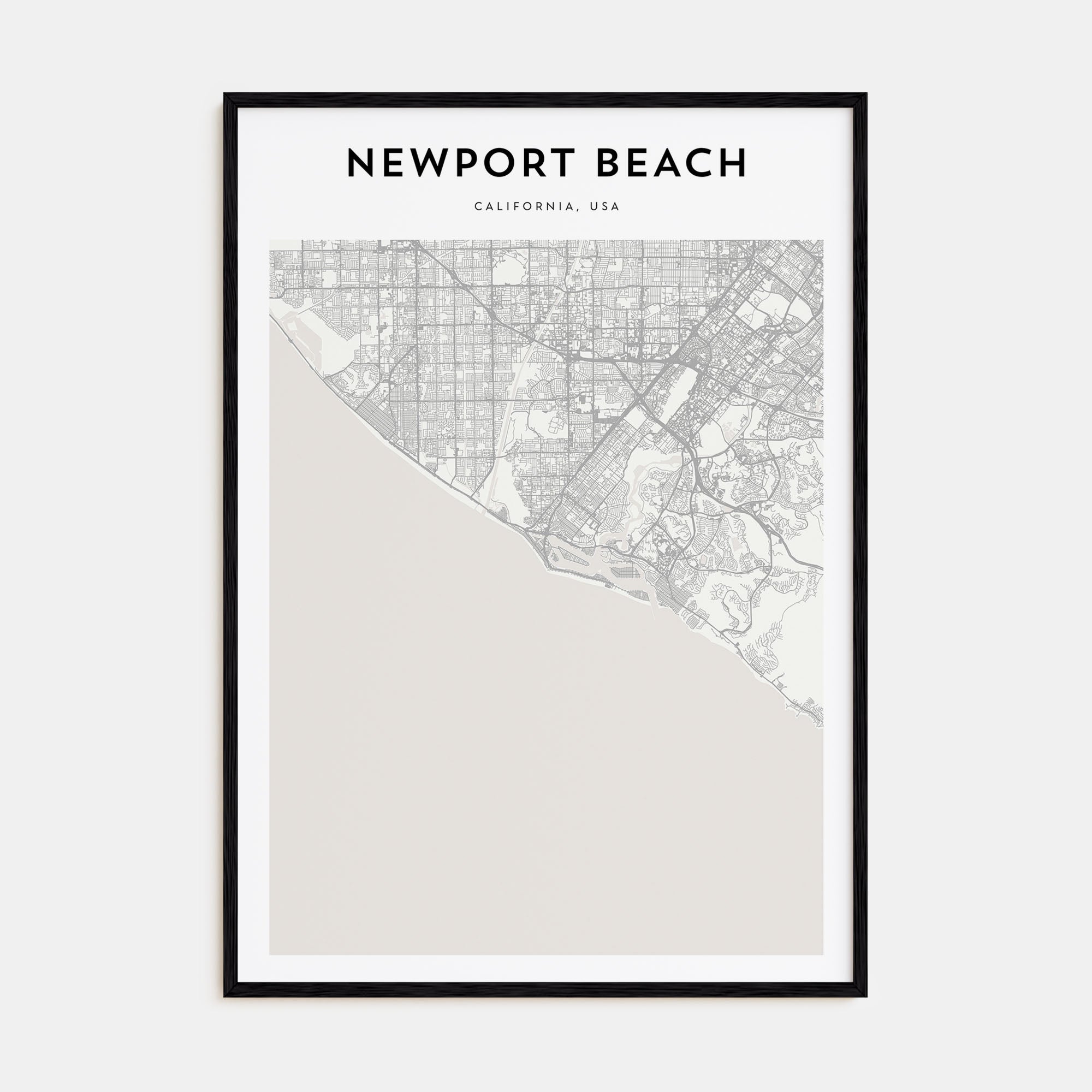 Newport Beach Map Portrait Poster