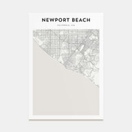 Newport Beach Map Portrait Poster