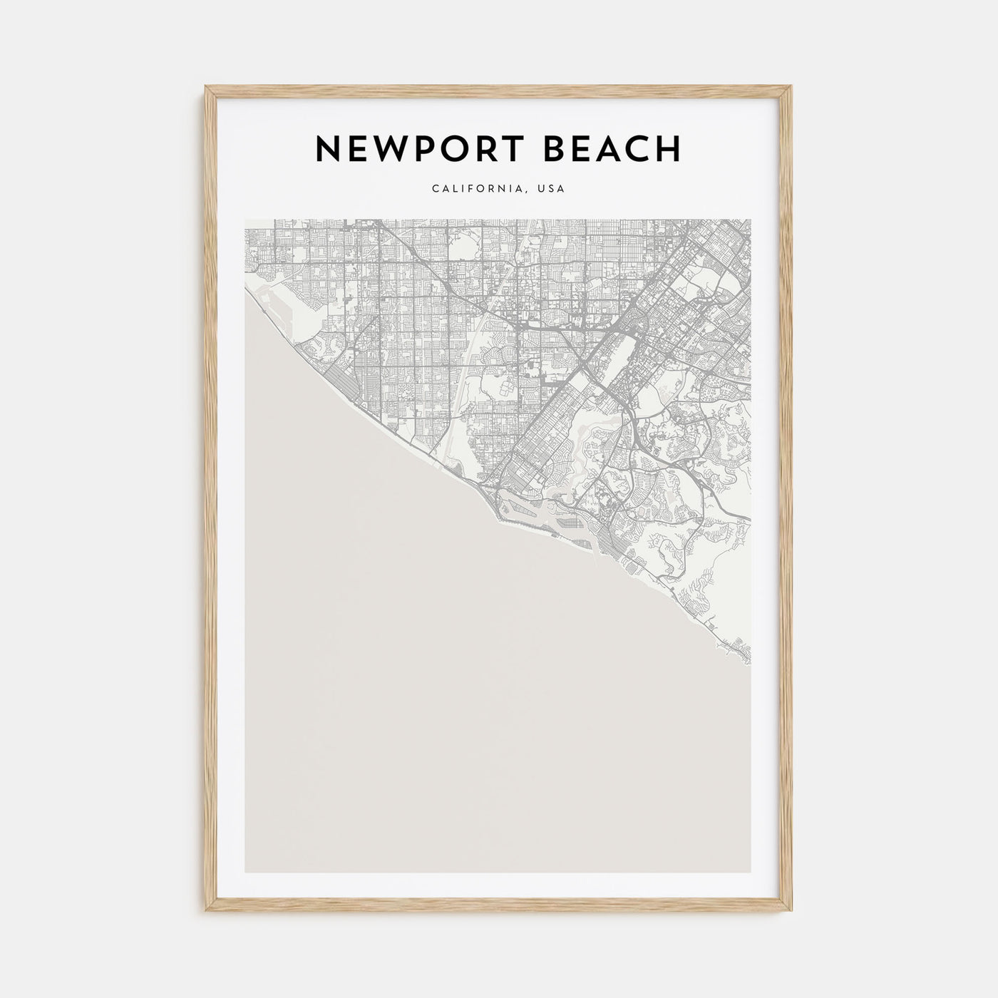 Newport Beach Map Portrait Poster