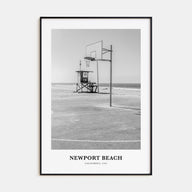 Newport Beach Portrait B&W No 2 Poster