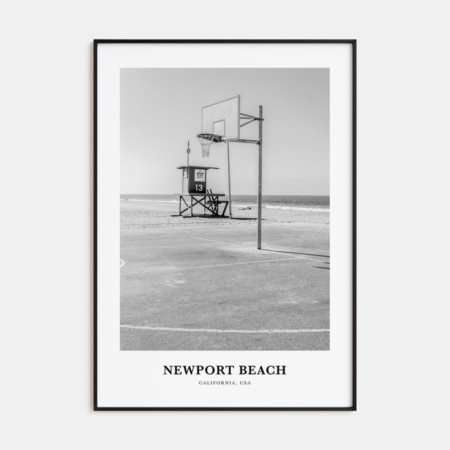 Newport Beach Portrait B&W No 2 Poster