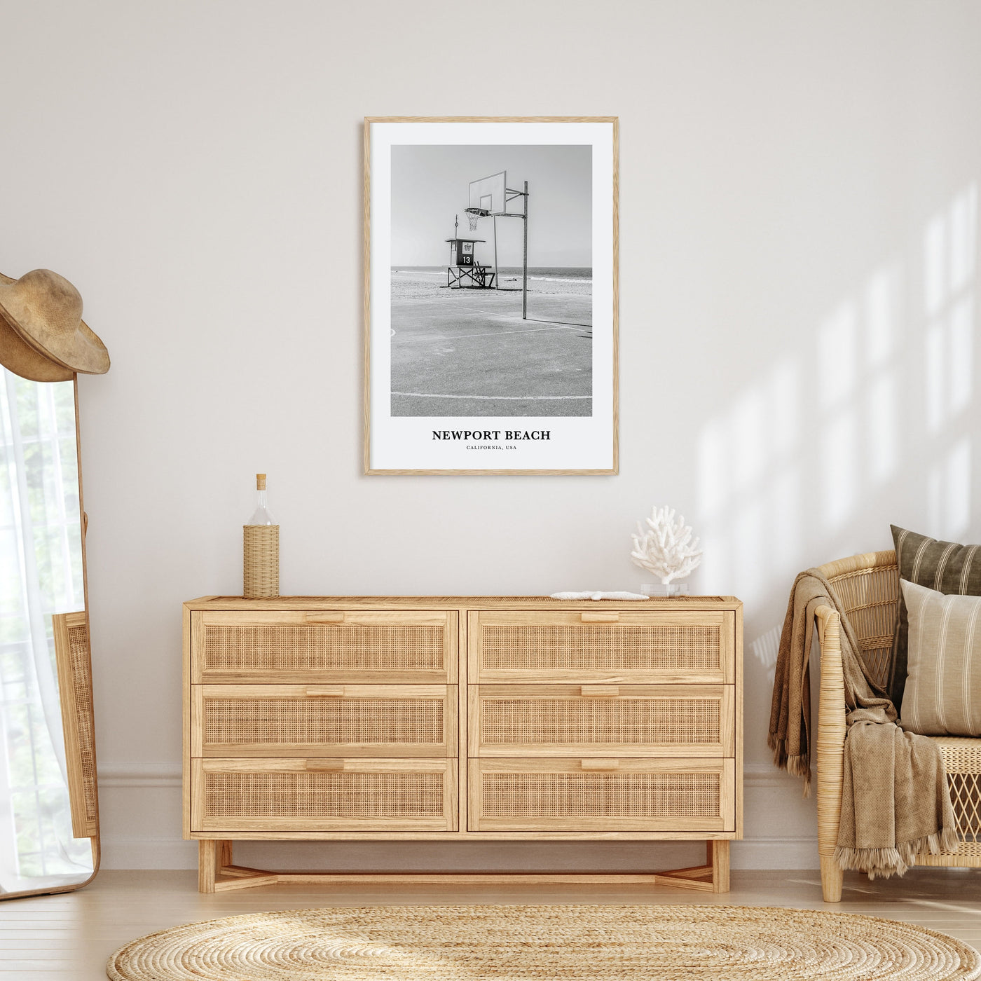 Newport Beach Portrait B&W No 2 Poster