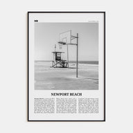 Newport Beach Travel B&W No 2 Poster