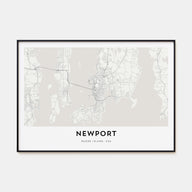 Newport Map Landscape Poster