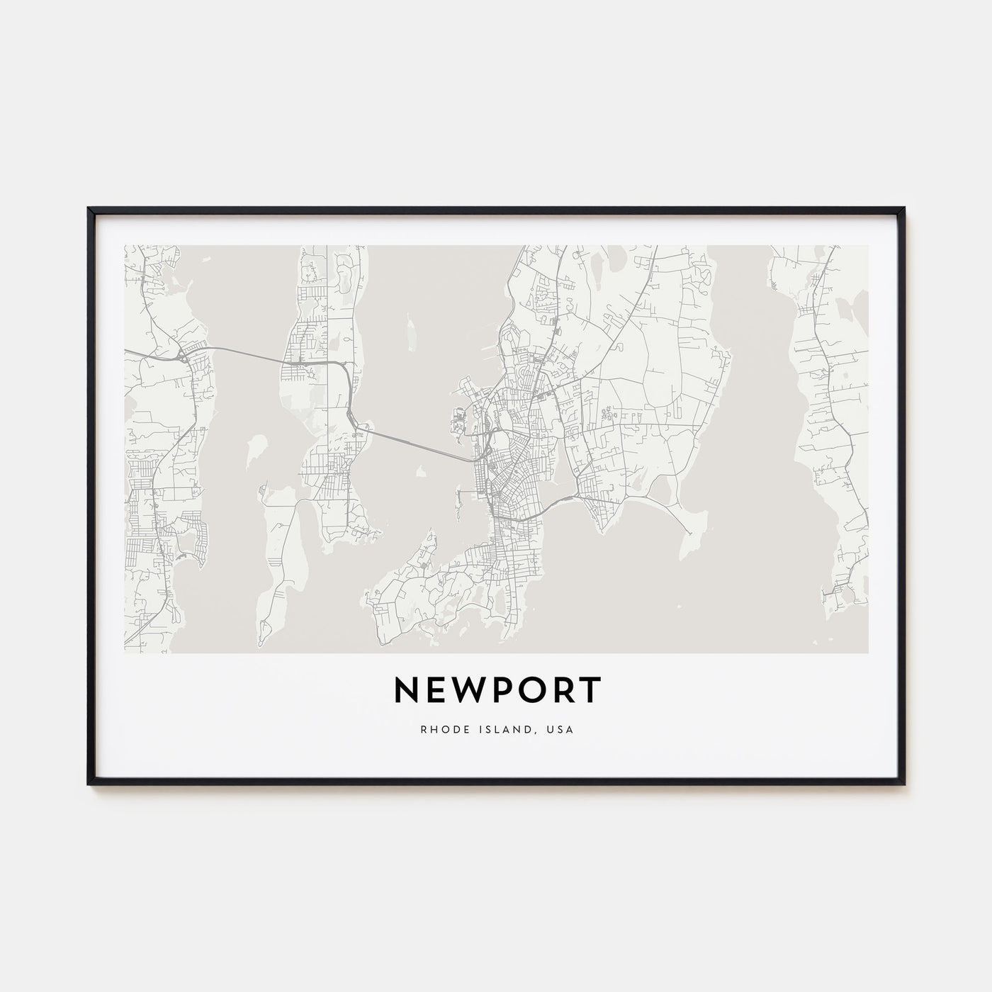 Newport Map Landscape Poster