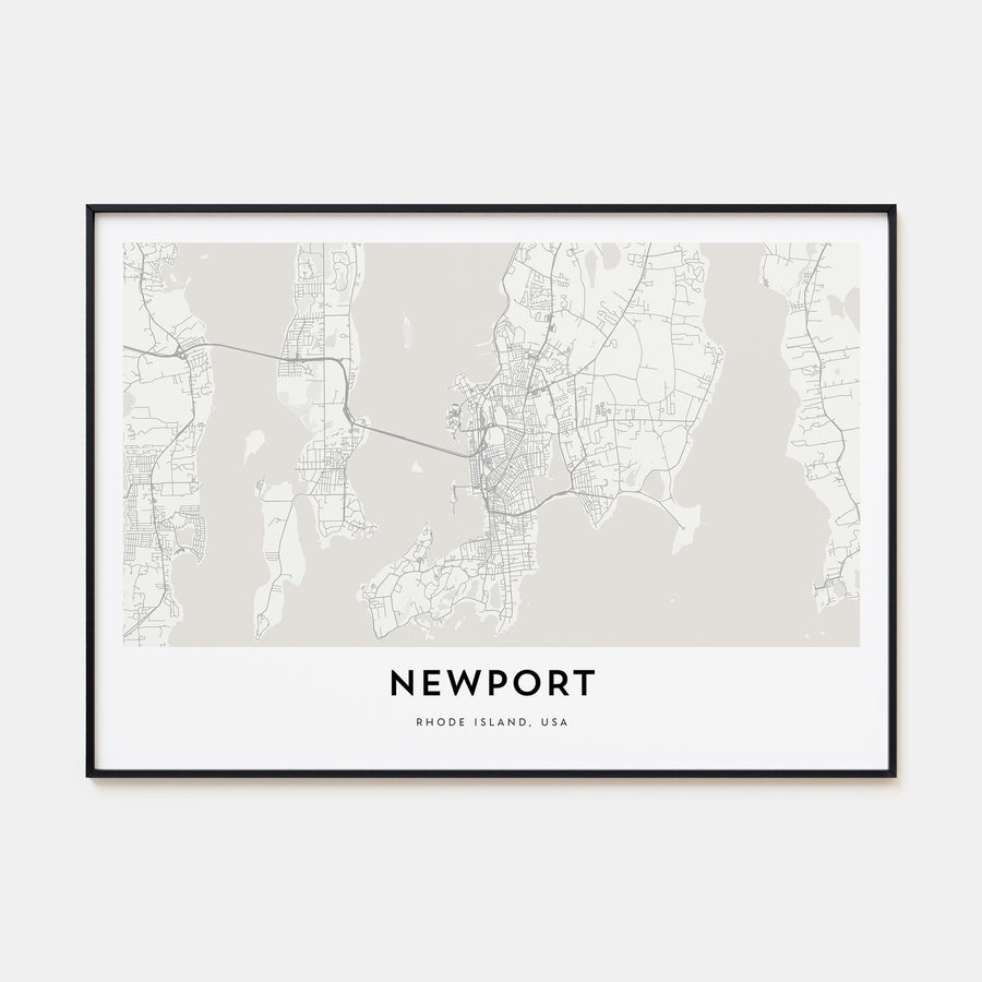 Newport Map Landscape Poster