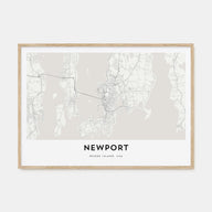 Newport Map Landscape Poster