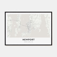 Newport Map Landscape Poster