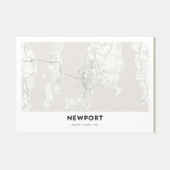 Newport Map Landscape Poster