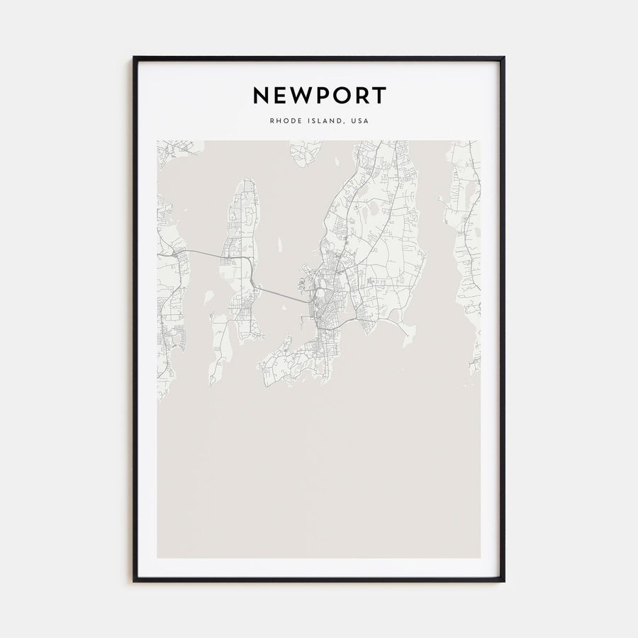 Newport Map Portrait Poster