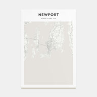Newport Map Portrait Poster
