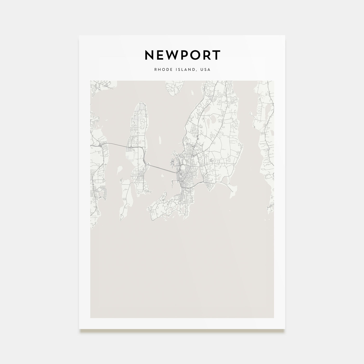Newport Map Portrait Poster