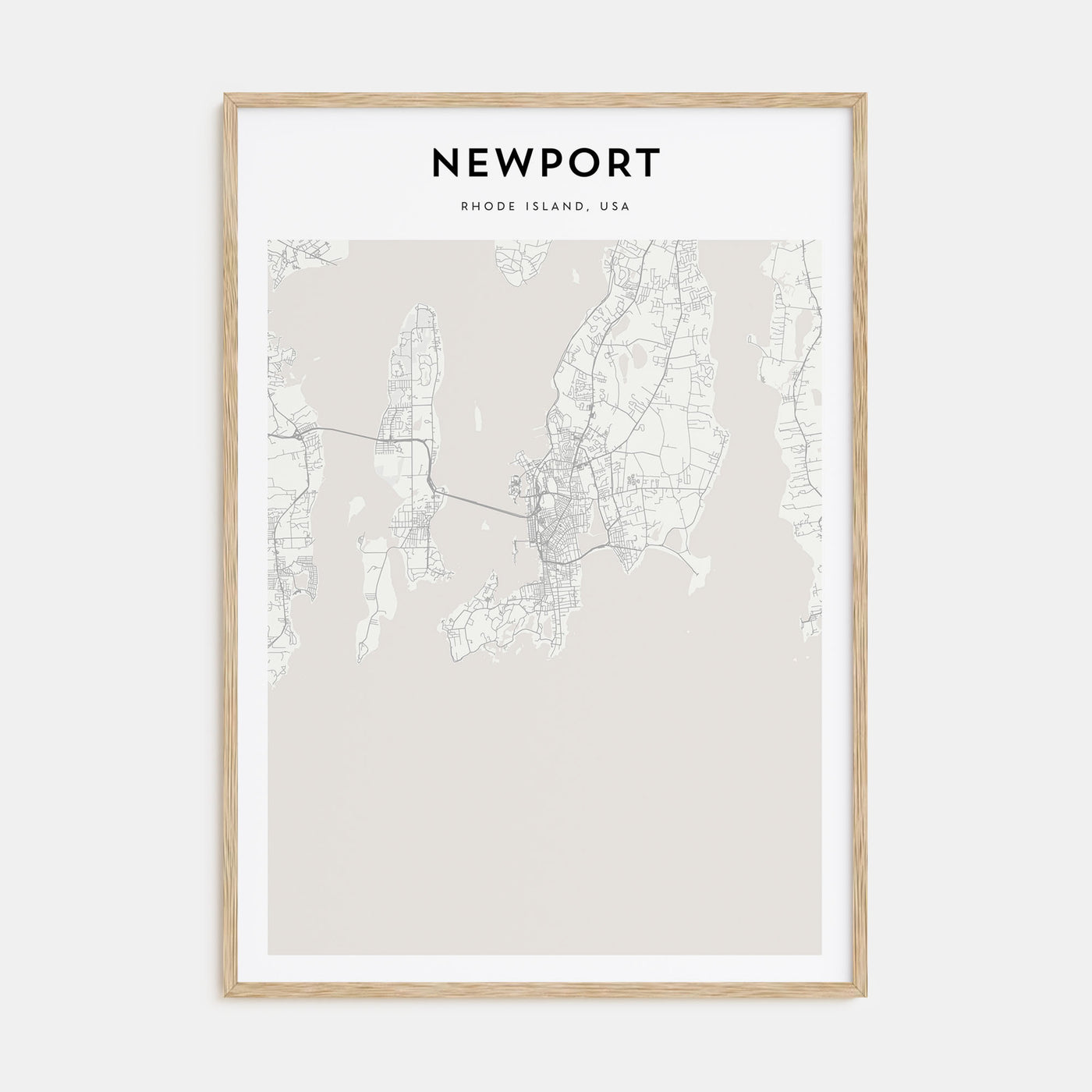 Newport Map Portrait Poster