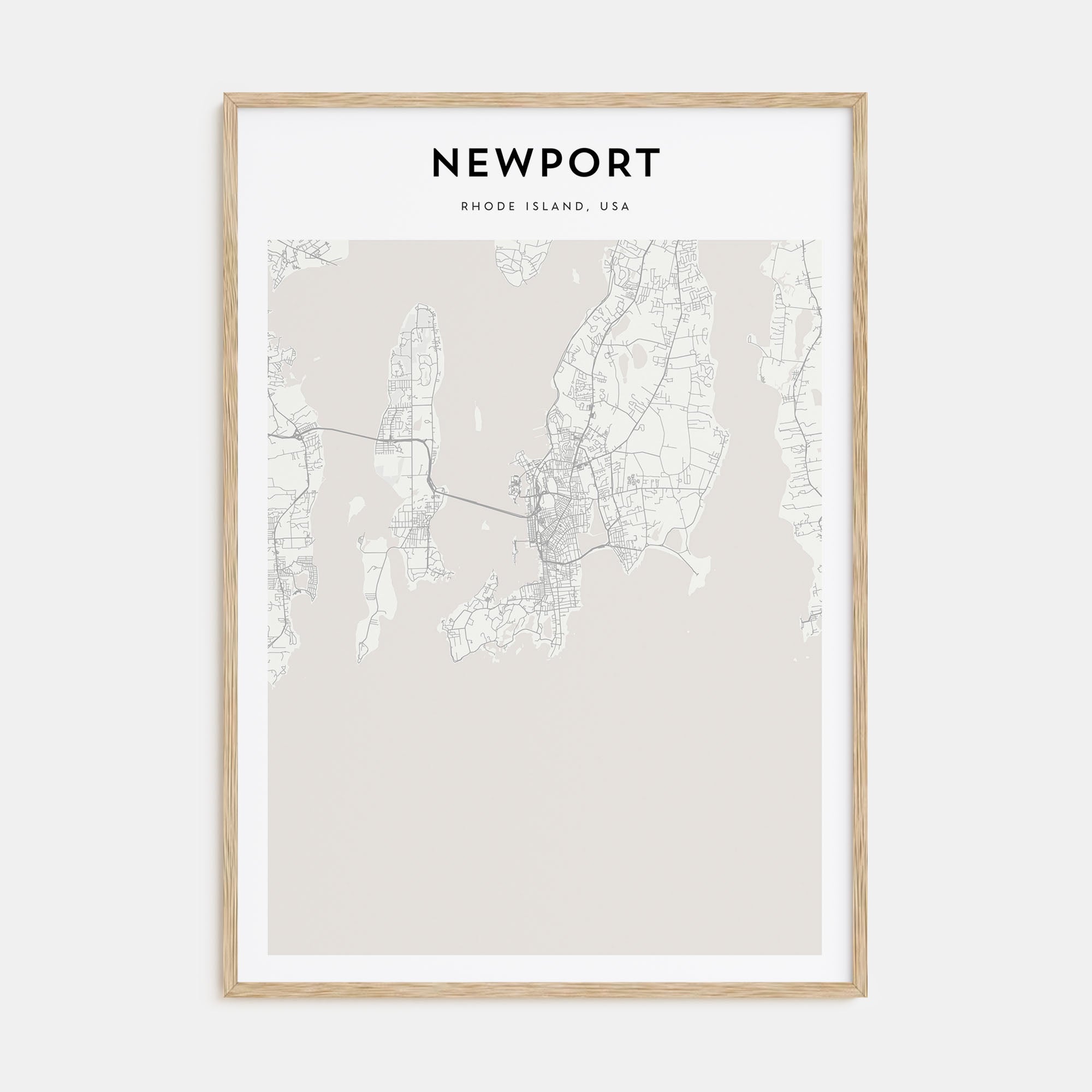Newport Map Portrait Poster