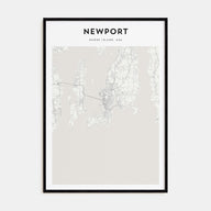 Newport Map Portrait Poster