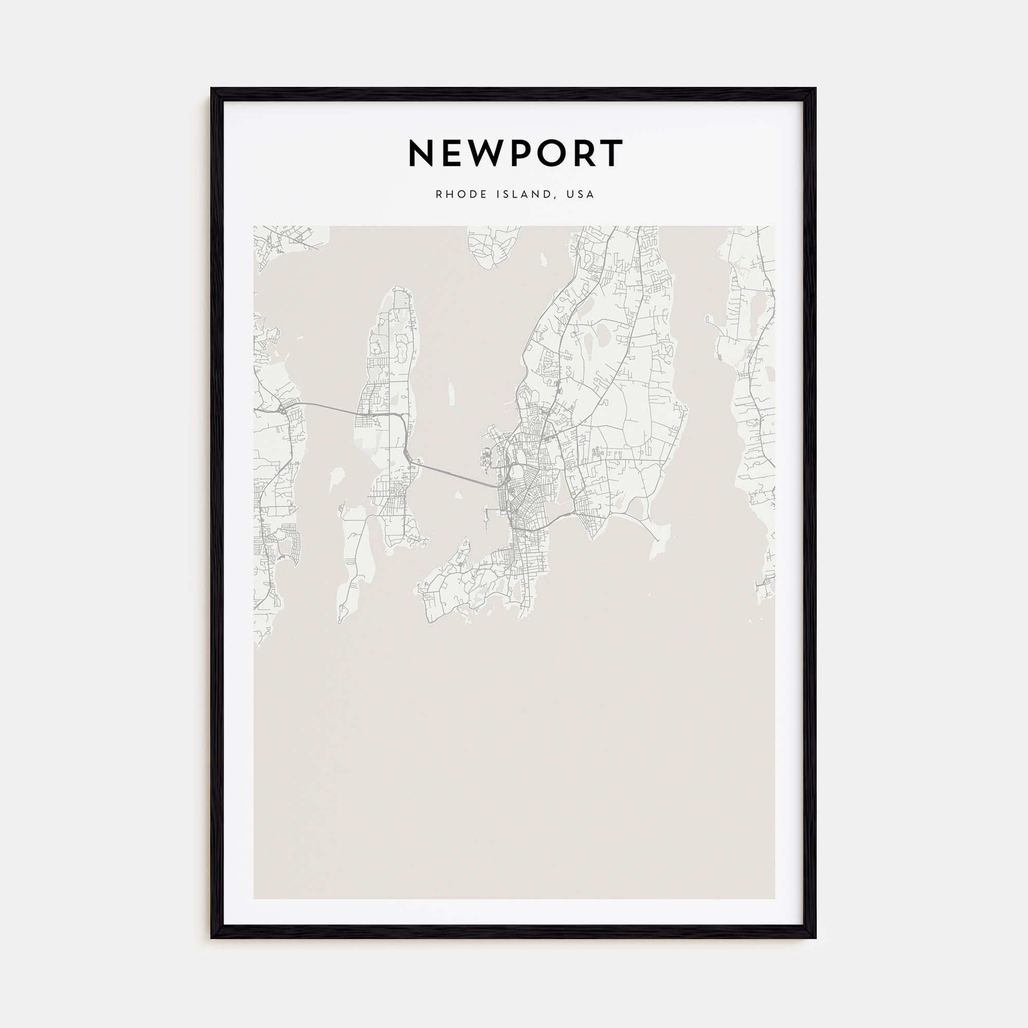 Newport Map Portrait Poster
