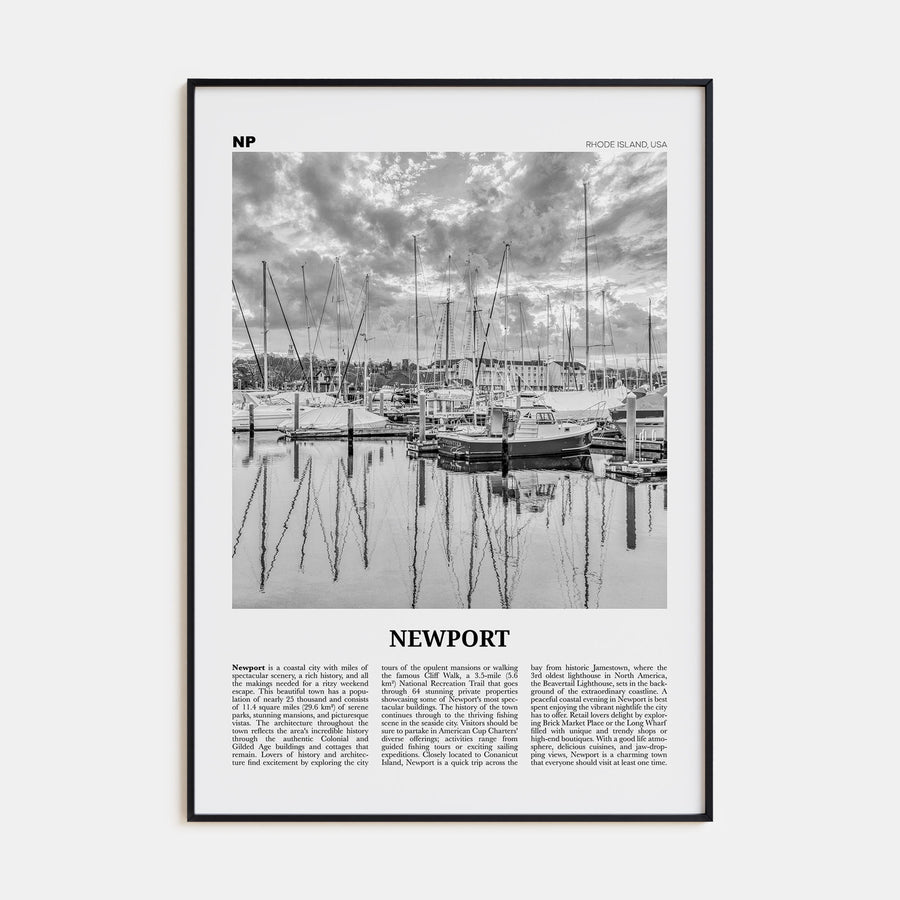 Newport Travel B&W Poster