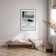 Ngorongoro Travel B&W Poster