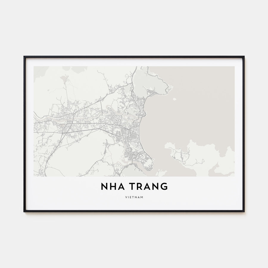Nha Trang Map Landscape Poster