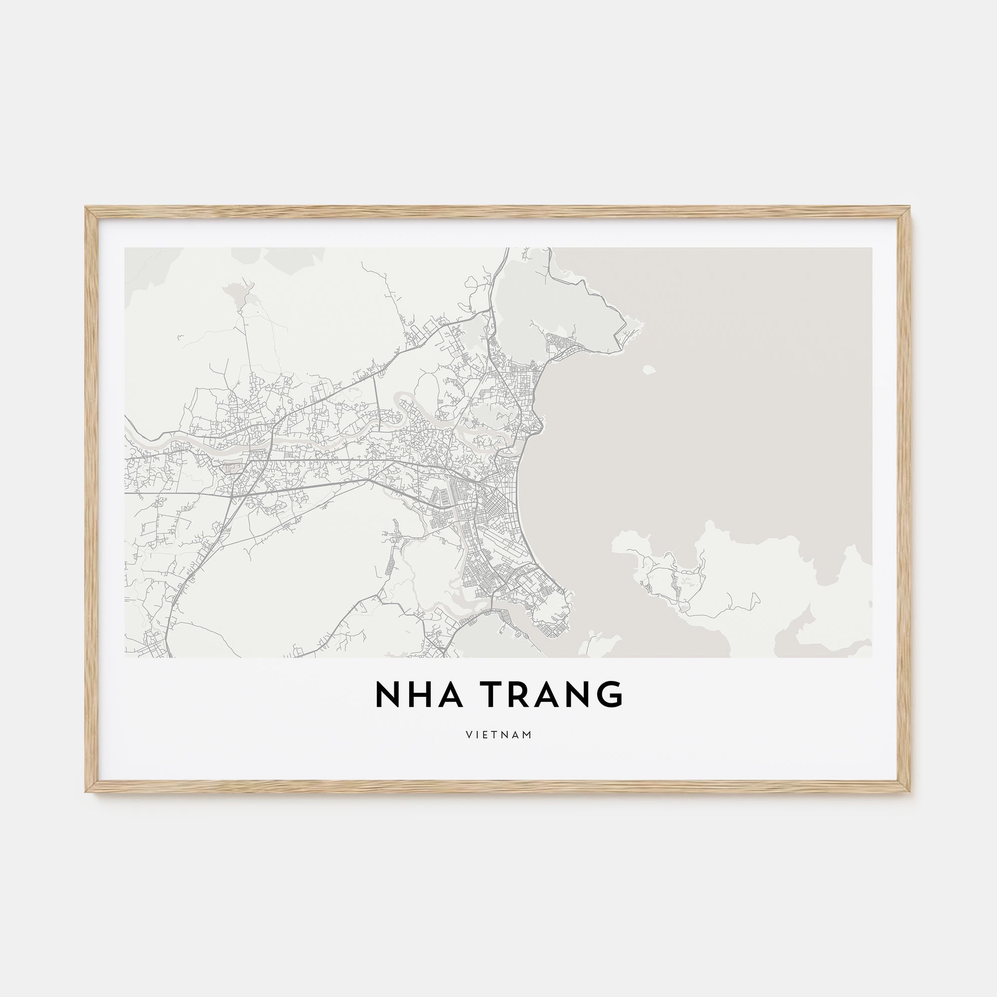 Nha Trang Map Landscape Poster