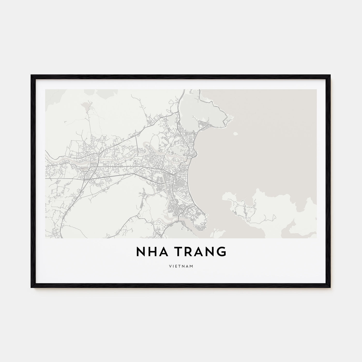 Nha Trang Map Landscape Poster