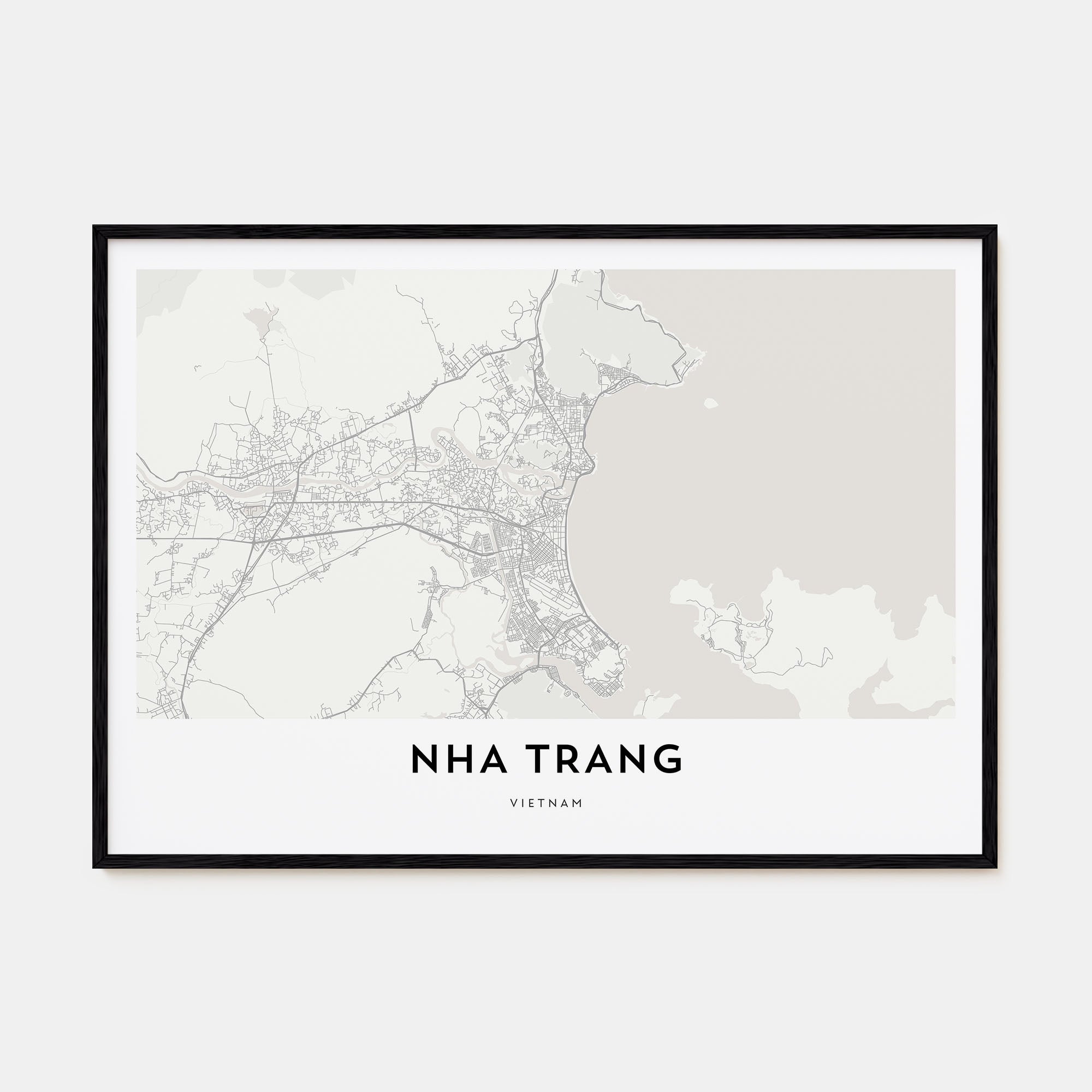 Nha Trang Map Landscape Poster