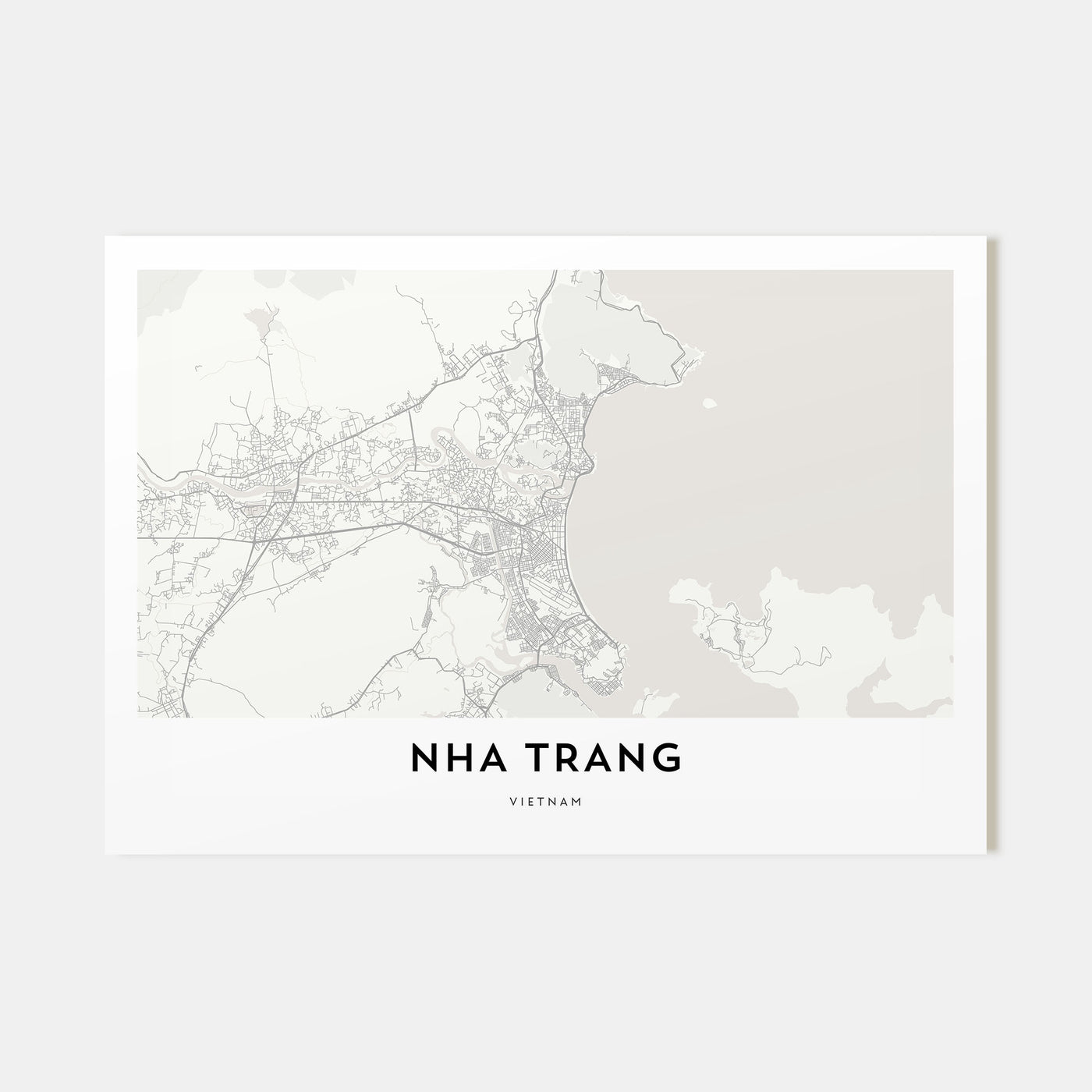 Nha Trang Map Landscape Poster