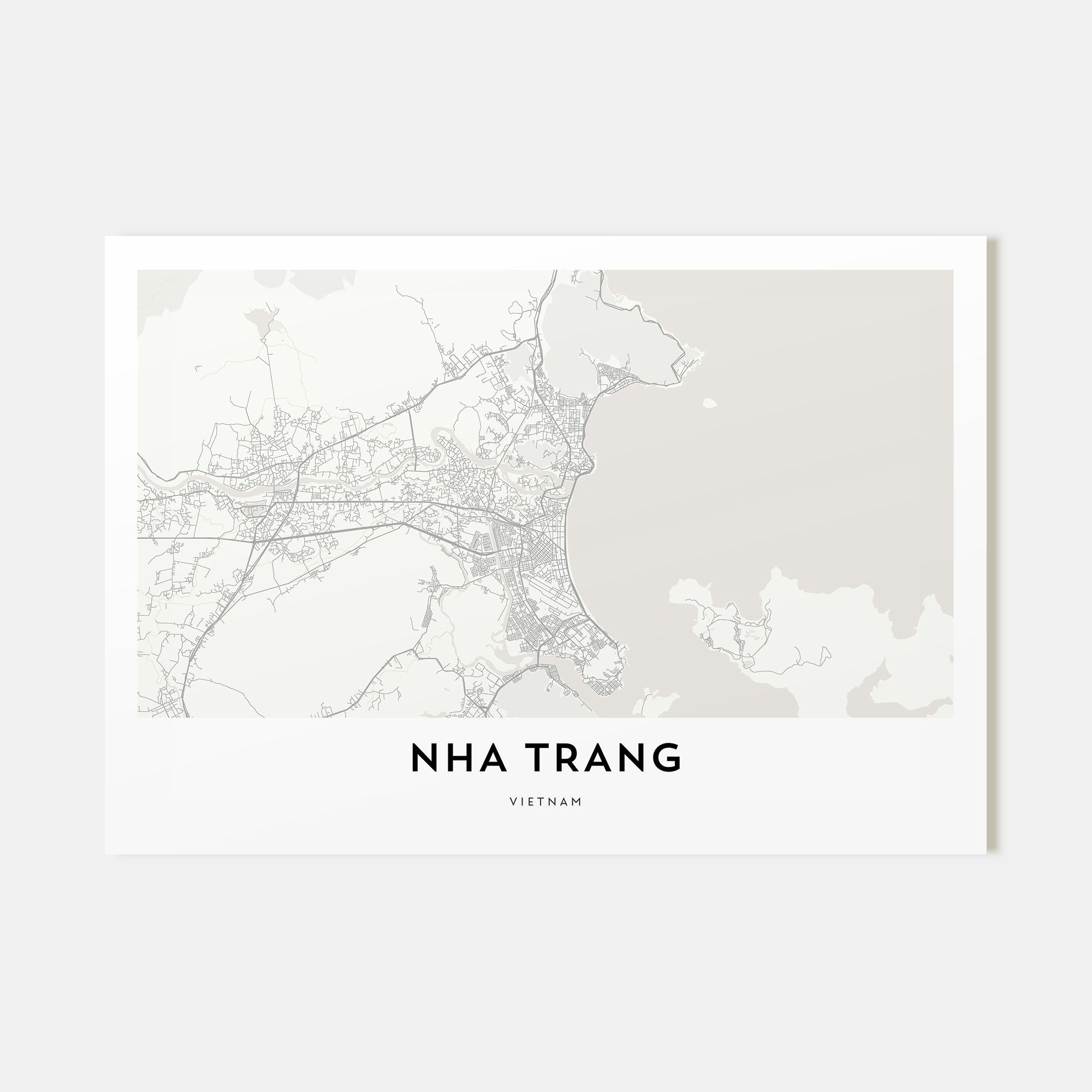 Nha Trang Map Landscape Poster