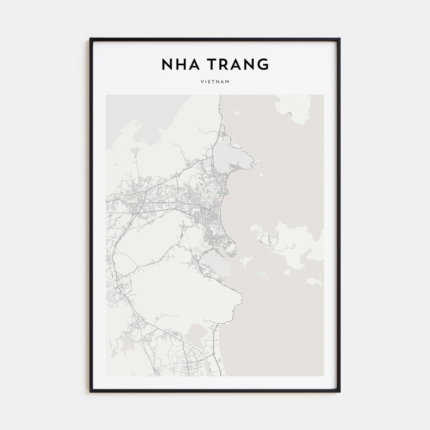 Nha Trang Map Portrait Poster