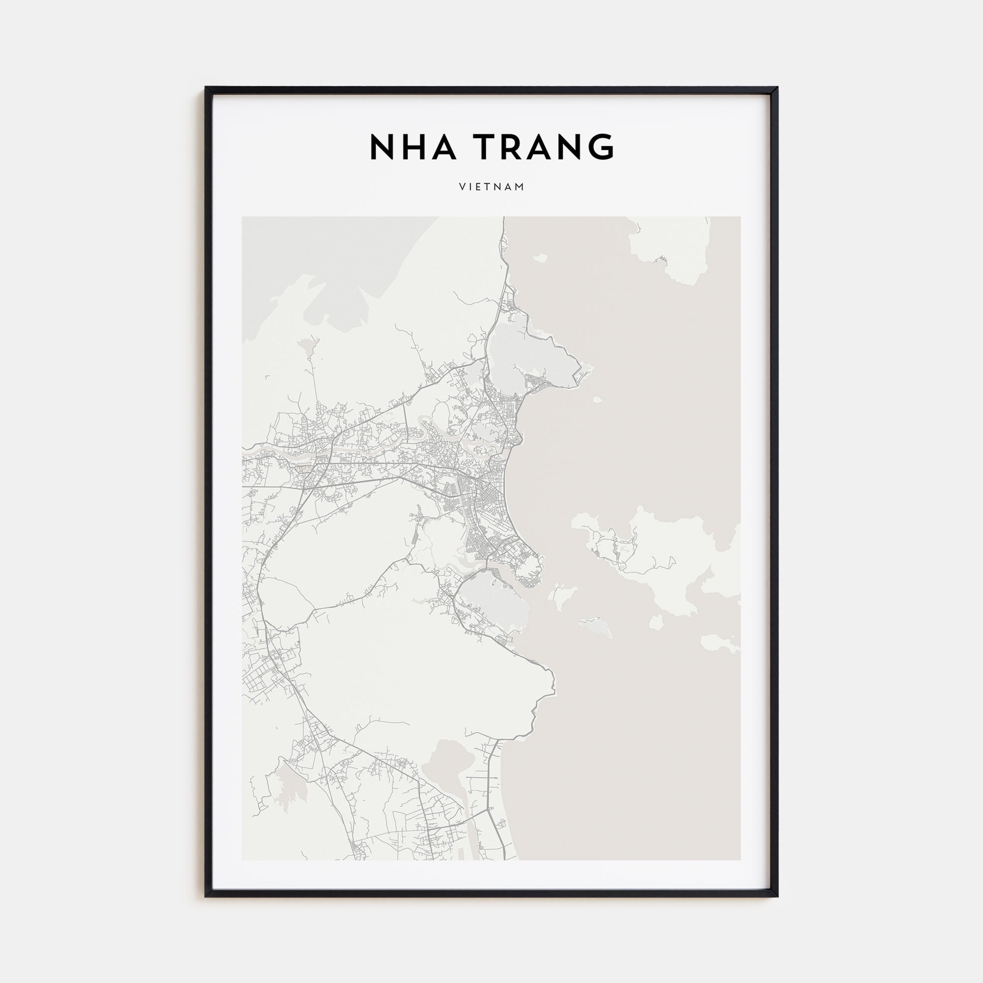 Nha Trang Map Portrait Poster